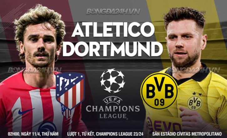 Nhận định trận bóng Atletico Madrid vs Dortmund